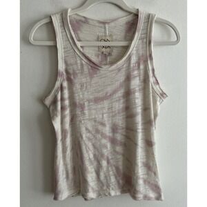 Anthropologie Chaser Tie Dye Tank‎ Top White Women's Size Small